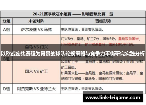 以欧战密集赛程为背景的球队轮换策略与竞争力平衡研究实践分析 以欧战密集赛程为背景的球队轮换策略与竞争力平衡研究实践分析